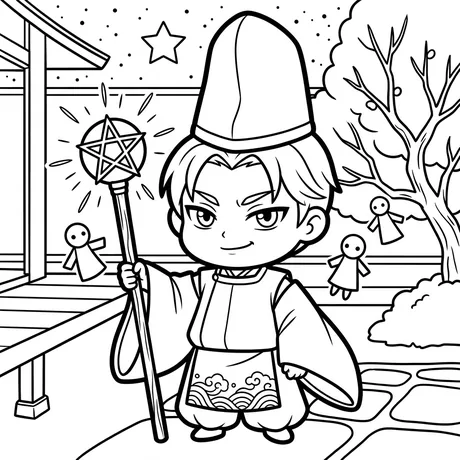 Abe no Seimei onmyoji coloring page