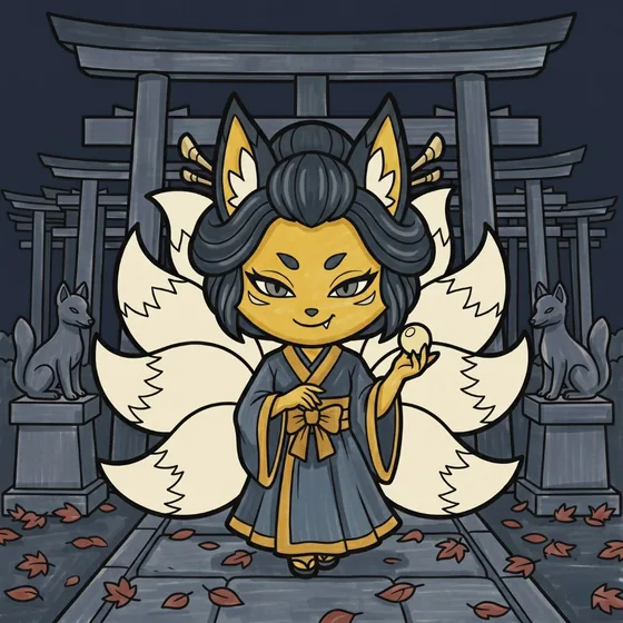 Kitsune in marker pen